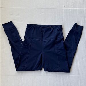 Sync Equestrian breeches navy with white polka dots size Small S thigh pockets